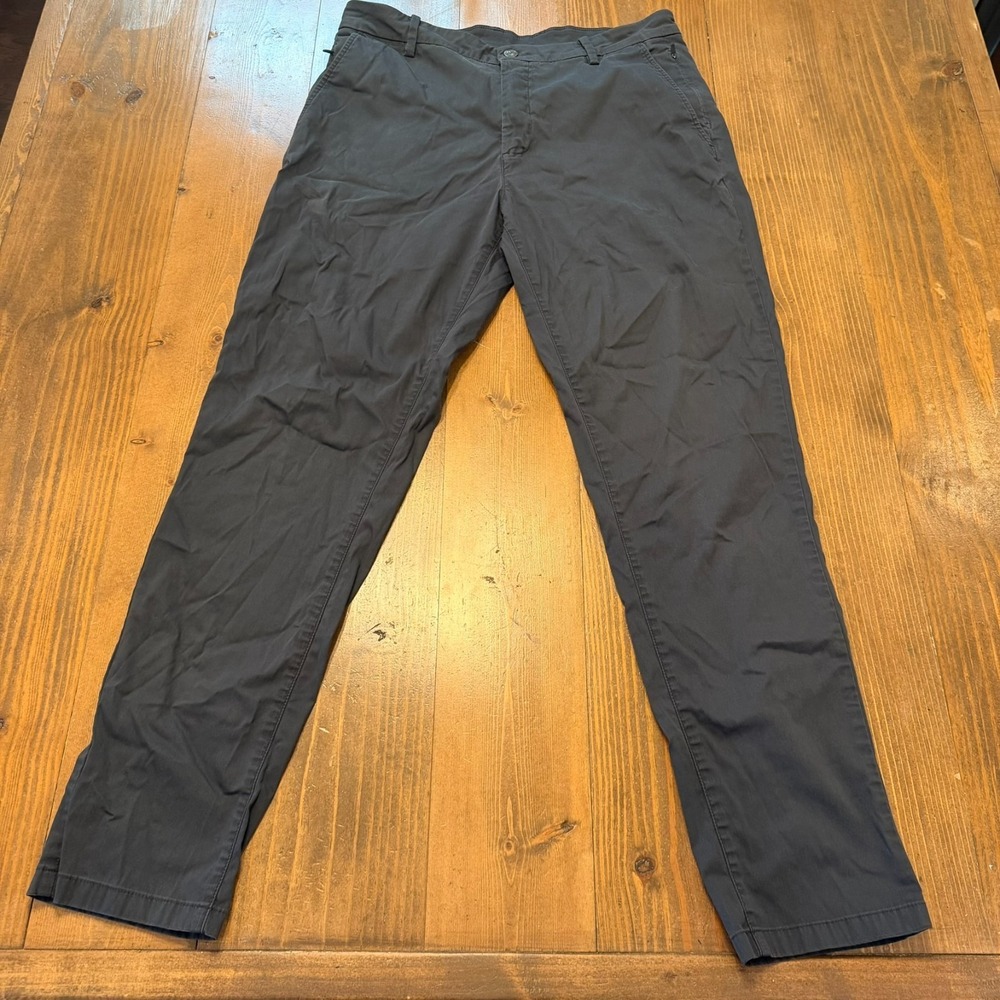 Birddogs Pants Mens 34x32 Black Chino Slim Fit Built In Liner Stretch Casual